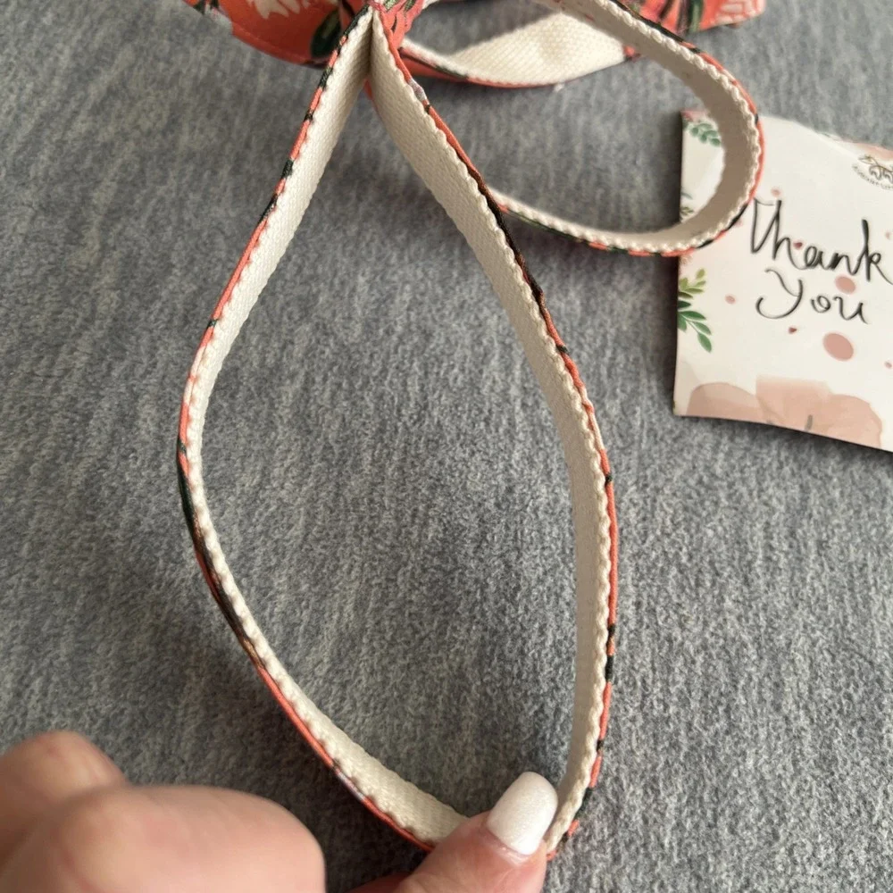 Elegant Little Tail Dog Leash Tropical Floral Print Cotton Durable Light New‎